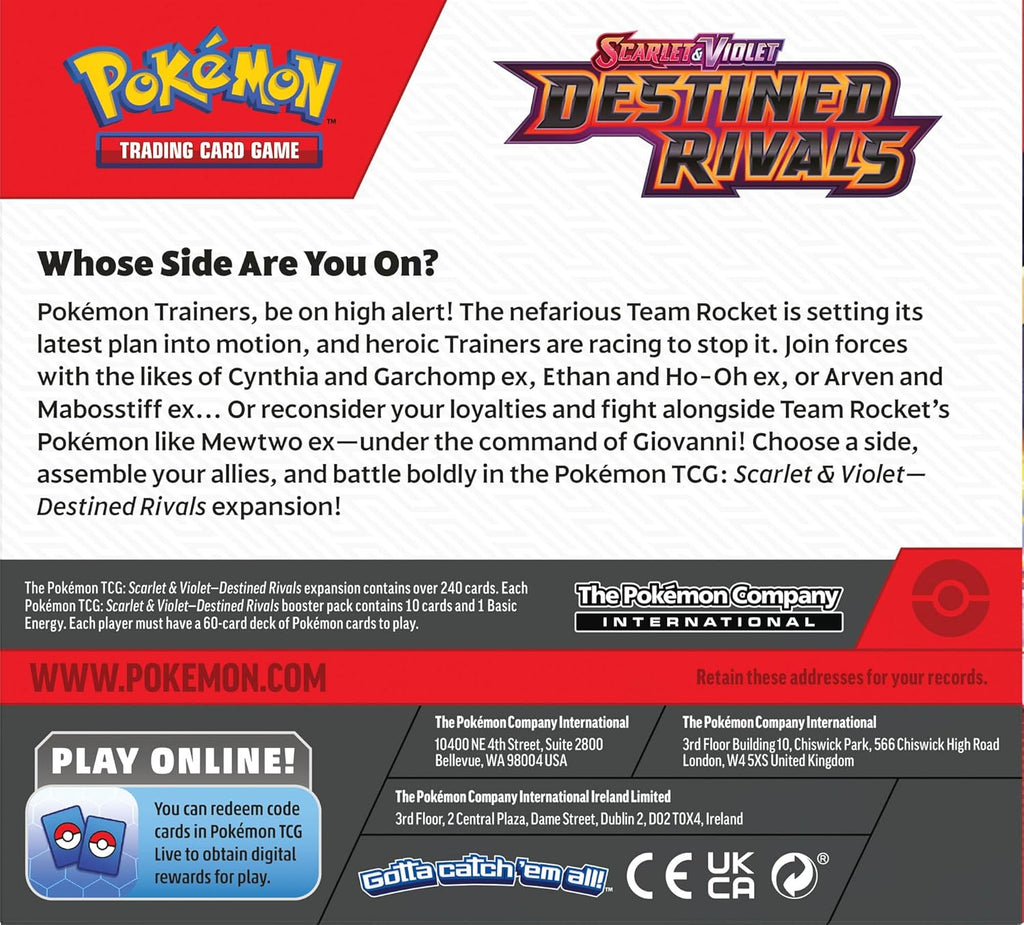 Pokémon TCG: Scarlet & Violet—Destined Rivals (EV10) – English Edition Card Elite Tcg