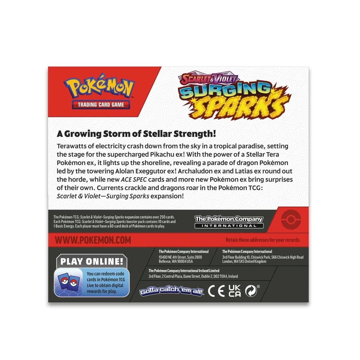 Pokémon TCG: Scarlet & Violet—Surging Sparks Booster Box (EN) Card Elite Tcg