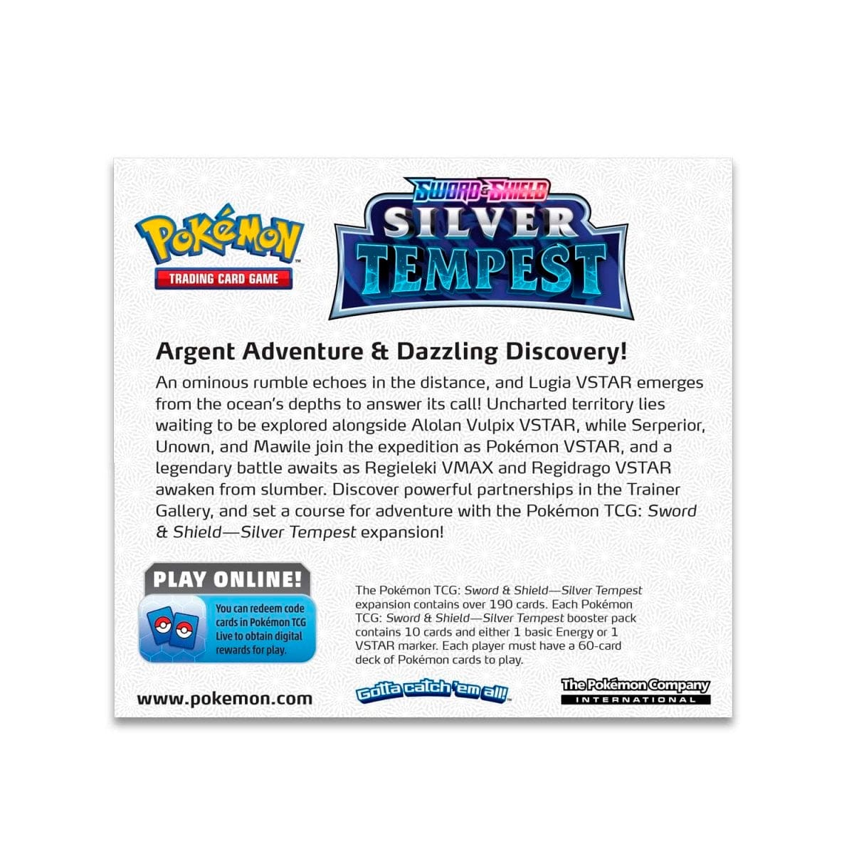 Pokémon TCG: Sword & Shield—Silver Tempest Booster Box (36 Packs) Card Elite Tcg